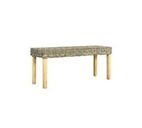 Banc Banc de Salon Banc de Salle de Séjour Banc d'Entrée Banc de Couloir Maison Intérieur 110 cm Rotin Naturel Kubu Bois de Manguier Massif