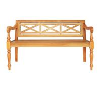 Banc/Banquette Batavia - UU - 123 cm - Bois d'acajou massif Marron - clair LL113335