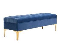 HOMCOM - banquette - Polyester - 118x45x42cm - Bleu