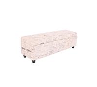 Mendler Banc/Banquette/Coffre de Rangement Kriens, 112x45x45cm, Tissu - crème/Jacquard Noir