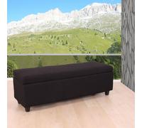 Banc/banquette/coffre de rangement Kriens, 112x45x45cm, tissu ~ noir