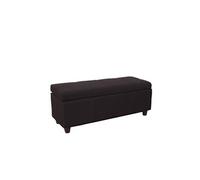 Banc/Banquette/Coffre De Rangement Kriens, 112x45x45cm, Tissu, Noir Multicolore