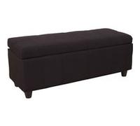 Banc/banquette/coffre de rangement Kriens, 112x45x45cm, tissu, noir
