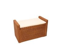 Mendler Banc Banquette/Coffre de Rangement M92, rotin - Couleur Miel