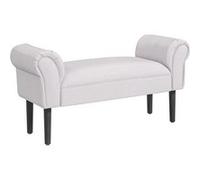 Banc banquette design contemporain accoudoirs courbés grand confort 102L x 31l x 51H cm gris clair Gris