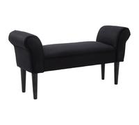 Banc Banquette Design Contemporain Accoudoirs Courbés Grand Confort 102l X 31l X 51h Cm Noir Noir
