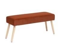 Banc Banquette en Velours Ambre 100 x 35 x 45 cm - Atmosphera