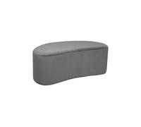 Atmosphera – Banc en velours Malone – 98 x 50 cm – Gris foncé