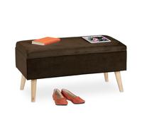 Banc banquette rembourrée meuble d'entrée 120 kg 40 L banc de rangement velours