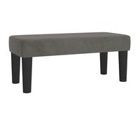 Banc/Banquette - UU - Gris foncé - 70x30x30 cm - Velours LL158843