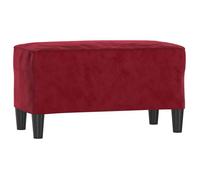 Banc/Banquette - UU - Rouge bordeaux - 70x35x41 cm - Velours LL162223