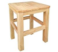 Banc Bas Interieur en Bois Naturel Structure Renforcee Pieds en Antiderapant Pret Usage Meuble Polyvalent pour Entree Cuisine Salon Chambre(35x35x45cm)