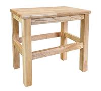 Banc Bas Interieur en Bois Naturel Structure Renforcee Pieds en Antiderapant Pret Usage Meuble Polyvalent pour Entree Cuisine Salon Chambre(47x30x45cm)