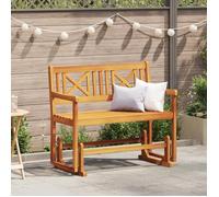 Banc basculant jardin 2 places en acacia massif 110x59x97 cm - extérieur, capacité 200 kg