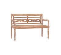 Bois de Teck Solide Banc Batavia 120 cm Huilé en Blanc Terrasse Patio vidaXL