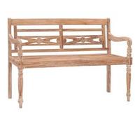 Bois de Teck Solide Banc Batavia 120 cm Huilé en Blanc Terrasse Patio vidaXL