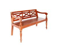 Banc Batavia 123 cm Bois d'acajou massif Marron foncé337079