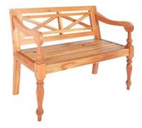 Banc Batavia 98 Cm Bois D'acajou Massif Marron Clair
