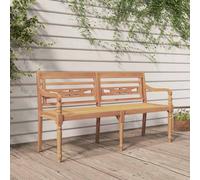 Banc Batavia Siège Fauteuil Patio Jardin Terrasse Bois Massif de Teck vidaXL