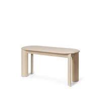 Banc Bevel Blanc/Hêtre Huilé
