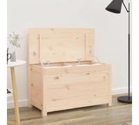 Banc Blanc 110x41x76,5 cm Bois de Pin Massif Rangement Siège de Salon vidaXL