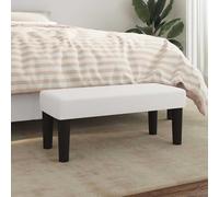 Banc Blanc 70x30x30 cm Similicuir Ottoman Siège Banquette de Lit Entrée vidaXL
