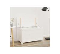 vidaXL Banc de rangement 823550 – Bois avec dossier et coffre, style moderne