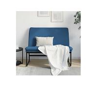 Vidaxl Banc Bleu 100x75x76 Cm Tissu Bleu