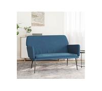 vidaXL Banc Bleu 108x79x79 cm Velours