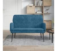 Banc 108x79x79 cm Velours Banquette Siège d'Entrée Salon Multicolore vidaXL
