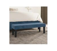 vidaXL Banc Bleu foncé 100x30x30 cm Velours