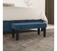 Banc bleu foncé 70x30x30 cm velours