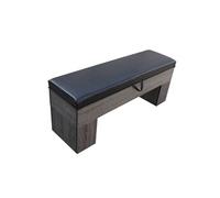 SOKKER Banc Bois avec rangement 113 x 32 cm avec coussin - Deluxe - Gris Gris G