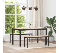 Banc moderne en bois de pin - vidaXL - Blanc - 110x35x45 cm - Bois de pin massif - Pieds en métal - Poids maximal 120 kg