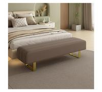 Banc capitonné élégant et moderne en similicuir avec pieds en métal pour chambre à coucher, salle de maquillage, salon, entrée et salle à manger