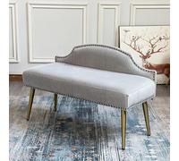 Banc capitonné en velours de luxe avec dossier, siège de salle à manger moderne pour chambre à coucher, meubles ottomans, décoration d'intérieur, solution de rangement polyvalente