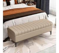 Banc capitonné moderne - Pouf élégant en cuir avec coussin rembourré, fonctionnel pour le salon et l'entrée, extrémité du lit chic, solution gain de place