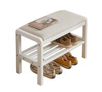 Banc capitonné pour chambre à coucher, bout de lit, entrée, salon, salle à manger avec siège rembourré et pieds en bois massif, étagère à chaussures pour intérieur et couloir