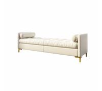 Banc capitonné pour chambre et salon, mini canapé multifonction et ottoman, assise confortable, parfait pour le bout du lit