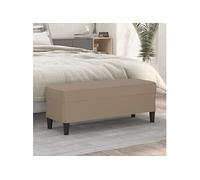 Vidaxl Banc Cappuccino 100x35x41 Cm Similicuir