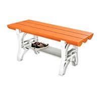 Banc Chaussures Plastique ABS Moderne avec Rangement Assise Antidérapante | Banc Vestiaire Capacité 500 kg, Résistant À L'eau, pour Piscine Gymnase Salle de Sport École(Orange,90cm)