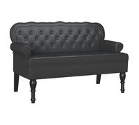 Banc Chesterfield en cuir synthétique - vidaXL - Noir - 119 5 x 64 5 x 75 cm - Capitonnage à boutons - Siège rembourré