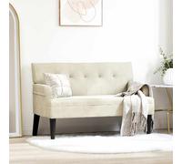 Vidaxl Banc Chesterfield Crème 112 X 65.5 X 75 Cm Velours
