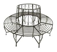 Banc circulaire de jardin - VIDAXL - 160 cm - Acier robuste - Résistant aux intempéries - 4 places