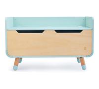 HaPe Coffre à jouets / Banc PLAY FURNITURE 2 en 1 en bois Jeux de construction Bleu