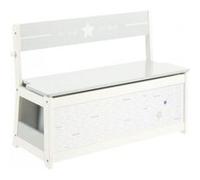 Banc / coffre à jouets 78cm blanc et gris Atmosphera Multicolore G