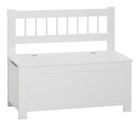 Banc / coffre à jouets en bois coloris blanc - L.74 x l.34 x H.64 cm -PEGANE- Blanc G