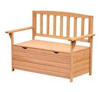 Outsunny Banc de Jardin en Bois de Sapin avec Coffre de Rangement dim. 112L x 58l x 84H cm