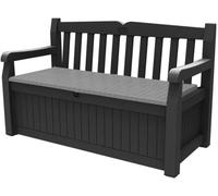 Banc/Coffre De Jardin, Gris Anthracite, 140 X 60 X 84 Cm