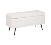 Banc & Coffre de Rangement "Aurora" 100cm Blanc